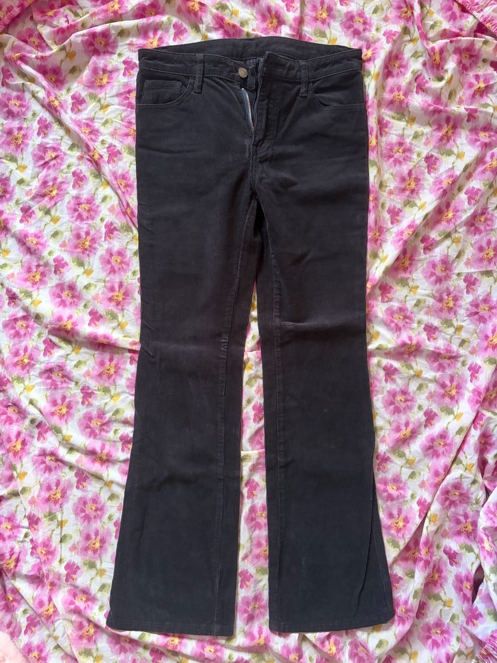 Brandy Melville Black Bootcut Corduroy Pants 🖤